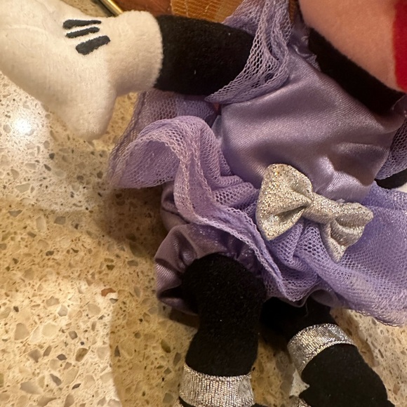 Disney World Sugar Plum Minnie  10" BEAN BAG STUFFED ANIMAL - Picture 4 of 13